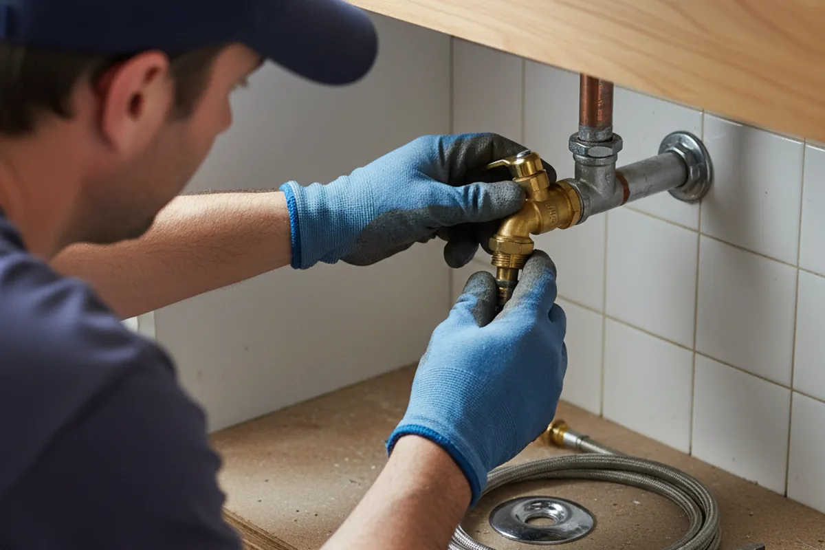 Shutoff valve and fitting work during Faucet and Fixture Repair in Oreland